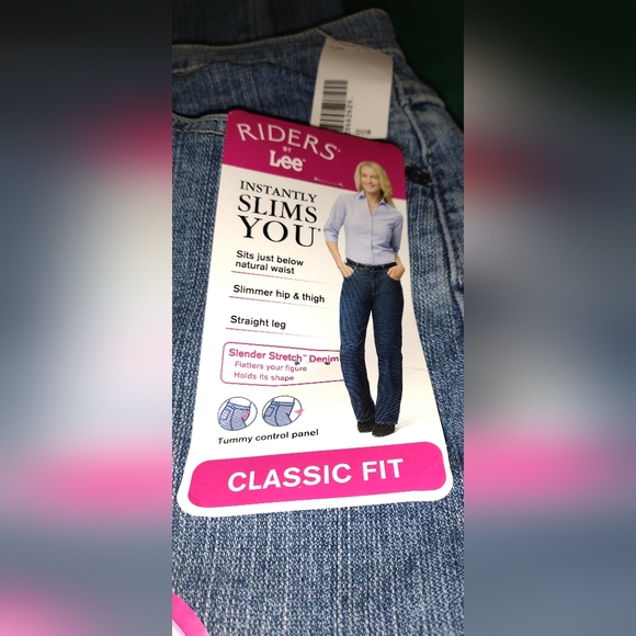 Riders by Lee DENIM JEANS Slender Stretch NEW Classic NWT 12M Slimming - Picture 10 of 11